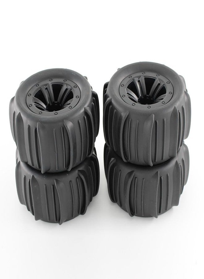 KingVal 4PCS Wheel Tire 12mm Hex Hub Beach Sand, Snow, Desert Off-Road Crawler Wheels Tires Compatible with WLtoys 144001 144002 144010 124008 124018 124019 124016 124017 MJX 1/16 1/14 RC Cars - Image 3